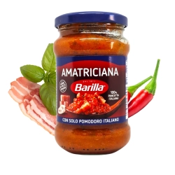 Barilla Sos Amatriciana z Boczkiem i Pomidorami 300g - Autentyczny Smak Włoskiej Kuchni